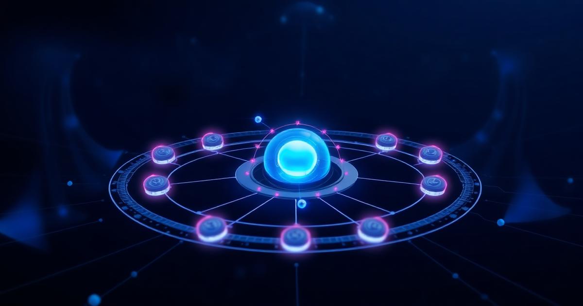 Illustration of Instadapp as a middleware layer connecting several DeFi protocols